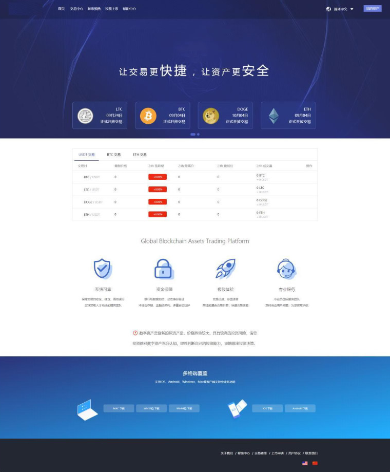 【转载-未测试】仿火币|区块链|虚拟数字货币交易所|BTC|OTC|币币交易|带充值区块