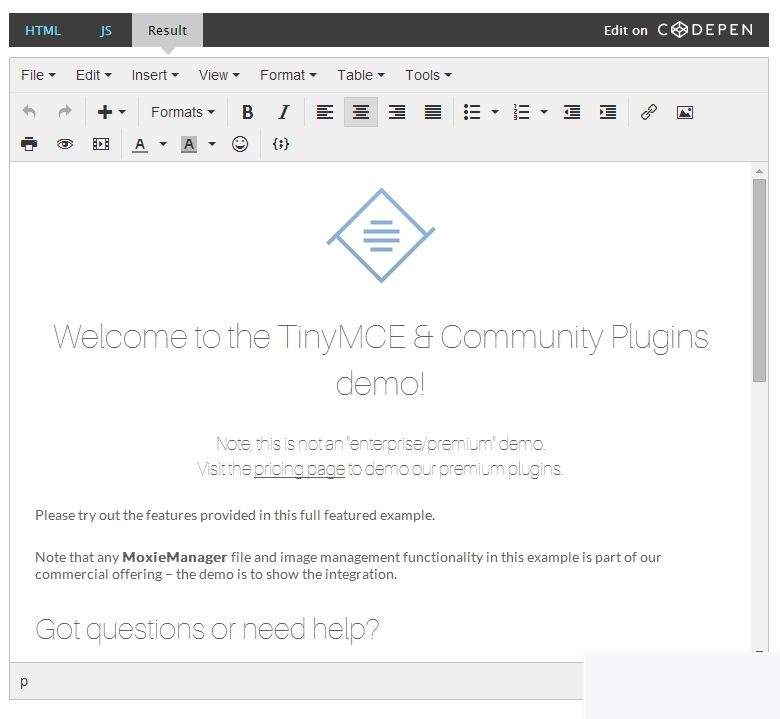 TinyMCE(可视化HTML编辑器) v5.8.2