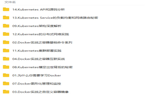 从Docker到Kubernetes之技术实战视频教程