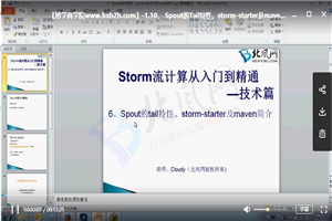 Apache Strom+Zookeeper集群技术实战 Strom理论实战没结合视频教程 大数据的支点