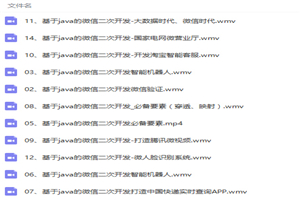 基于Java的微信公众号二次开发视频教程