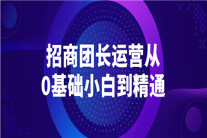 招商团长运营从0基础小白到精通