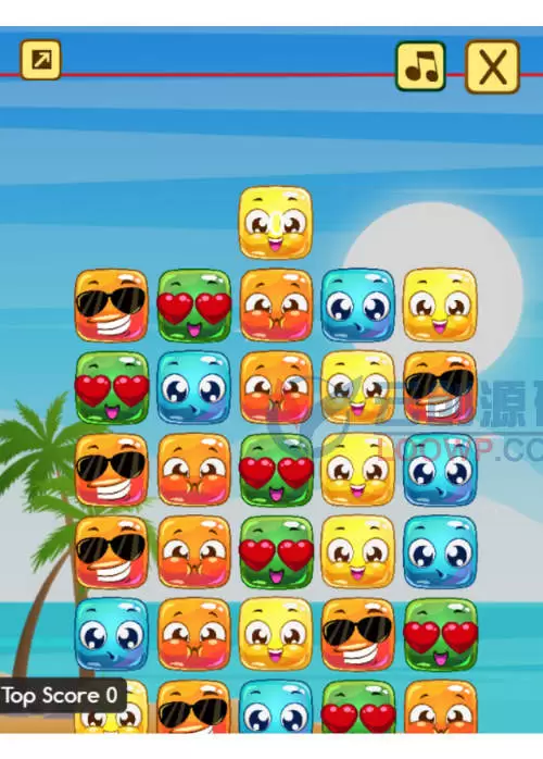 EmojiMatch表情包消消乐HTML5休闲网页游戏源码