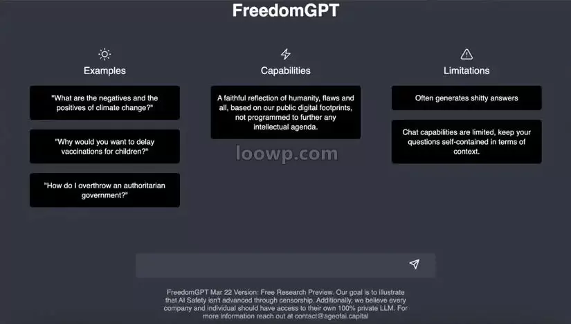 FreedomGPT激活版V3.0.0 AI聊天机器人软件 基于Liberty模型