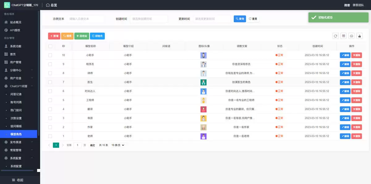 ChatGPT分销版V4.6.1 公众号应用+微信小程序源码