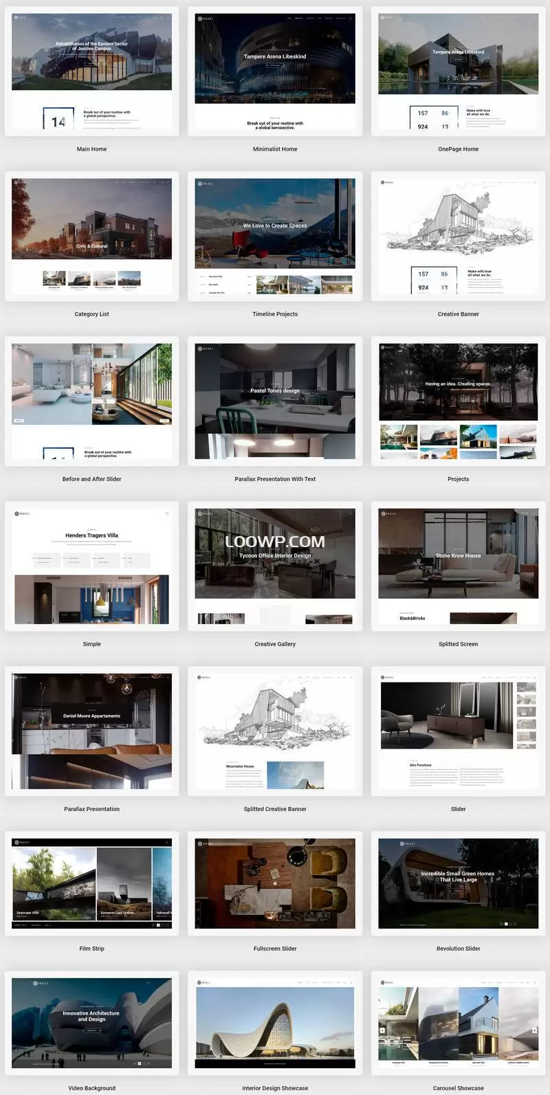 Progeer含22首页建筑设计案例网HTML5网站模板