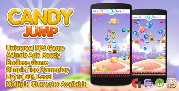 糖果弹跳益智手游IOS XCODE手机APP源码Candy Jump 带Admob支持