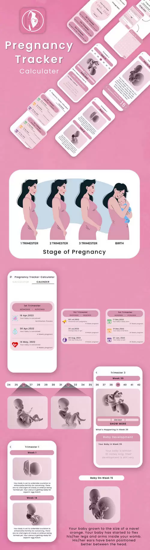 Pregnancy女性怀孕预产期计算器Android应用APP源码