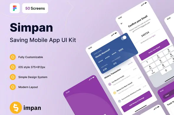 [1.2.1]Simpen在线存钱充值钱包系统iPhone手机iOS应用APP UI Kit