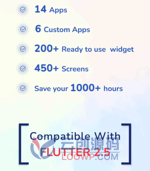 looFluxKit多领域多用途Flutter应用UI设计模版套件+集成代码+工具V12.0