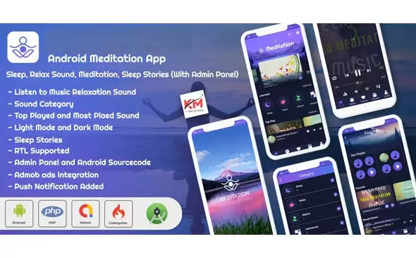 Relaxy身心放松和冥想音乐Android应用APP源码V1.3 带管理后台