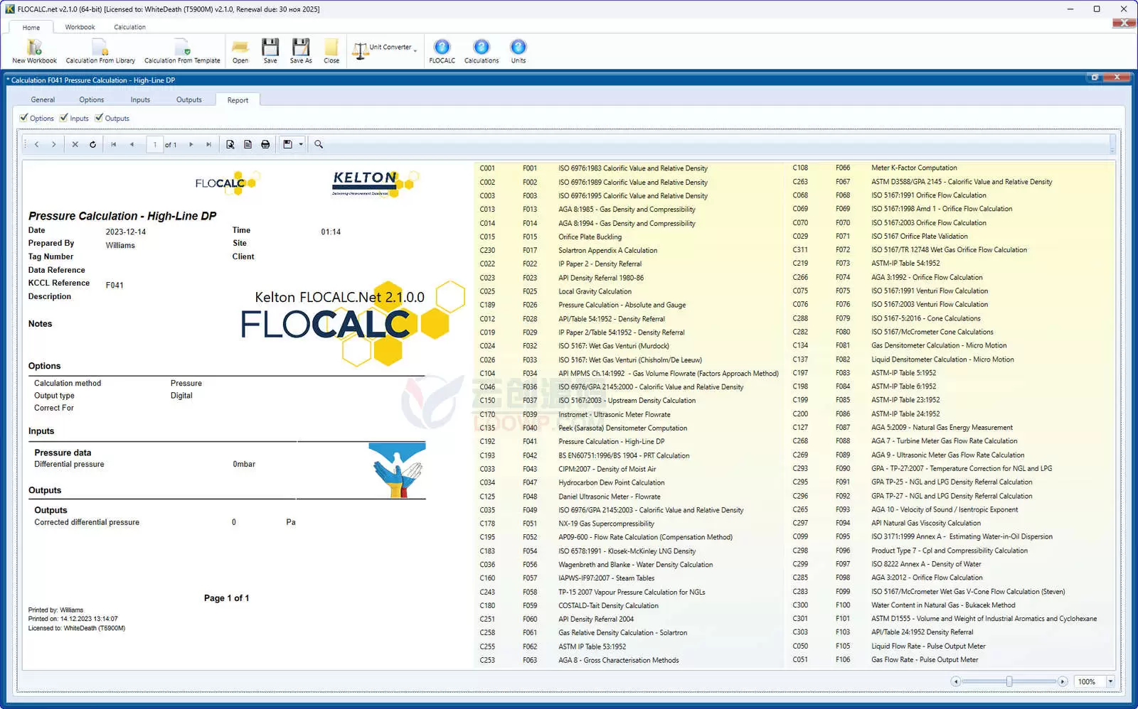 流量测量计算软件Kelton Engineering FLOCALC.net激活版V2.1.0