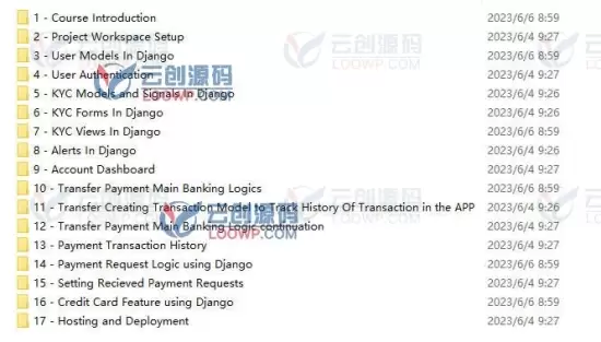 Django框架银行系统Web应用APP实战开发训练视频教程