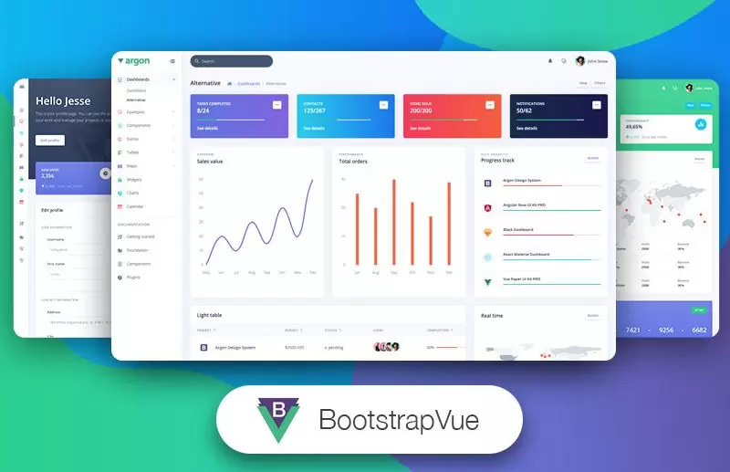 Argun Pro酷炫响应式BootstrapVue框架管理后台仪表盘模板V1.1.0