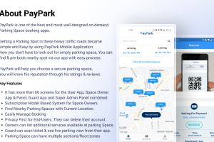 PayPark停车位预订和停车管理系统Flutter手机APP源码