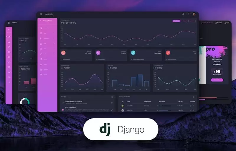 BlackDash Pro酷黑风格Django框架管理仪表盘模板V1.0.3