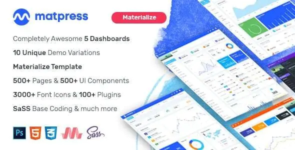 MotPress基于Materialize CSS框架管理面板模板V1.0