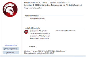 Embarcadero RAD Studio激活版V12.1 Athens Build 29.0.51961.7529