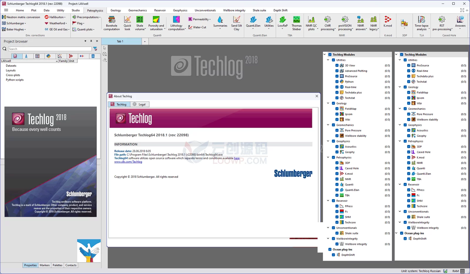 油井分析软件Schlumberger Techlog激活版V2018.2.22885