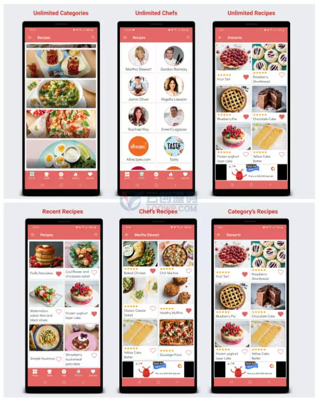 CookBook美食烹饪做法食谱菜谱分享Android应用APP源码V1.6 云数据库部署免服务器