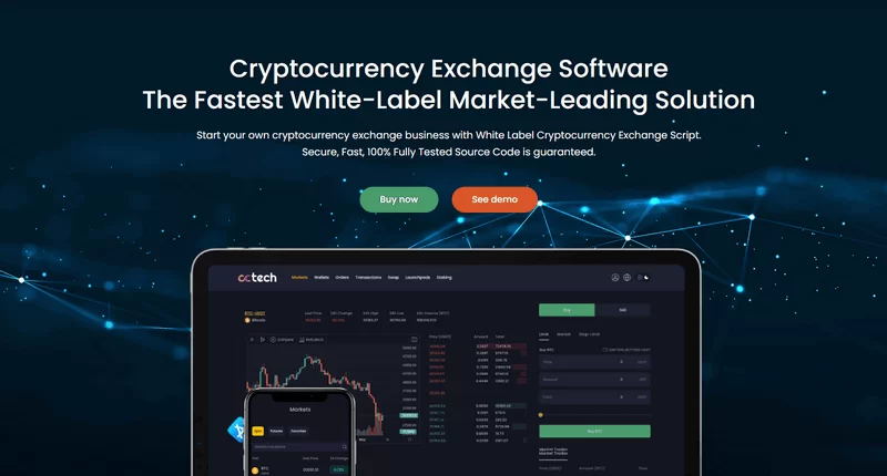 CryptoTrade白标加密货币交易系统网站源码
