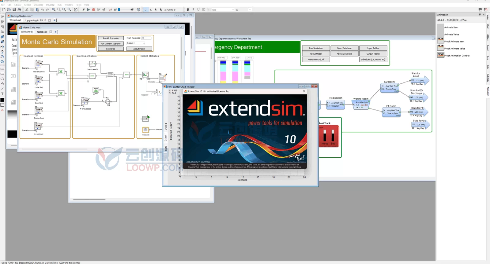 ExtendSim Pro激活版V10.1.1 连续或离散事件仿真软件