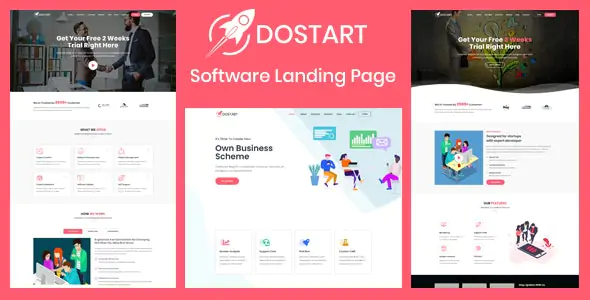 【looDostart 1.6】软件APP|SaaS平台|初创项目启动落地页HTML5模板