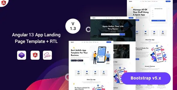 【AngApp 1.3】小程序|手机App|SaaS产品等营销推广Angular 13网站模版