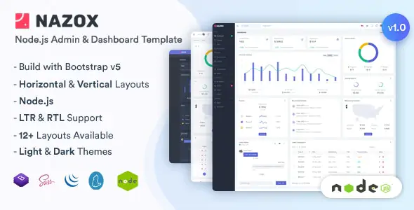 【looNazoxNode 1.0】响应式管理后台仪表盘NodeJS模板