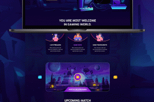 【looBonx 1.0.1】紫黑高端风电子竞技游戏门户网站HTML5模板