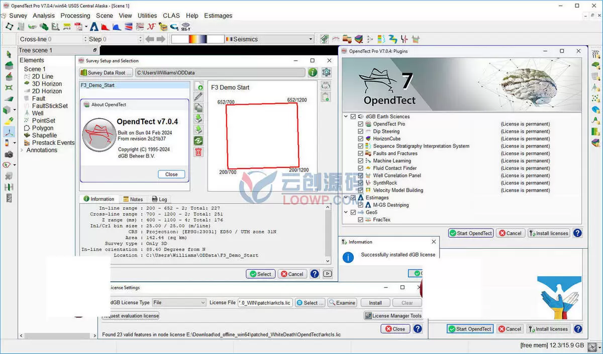 Earth Sciences OpendTect激活版V7.0.4 地震解释软件 Win+Linux