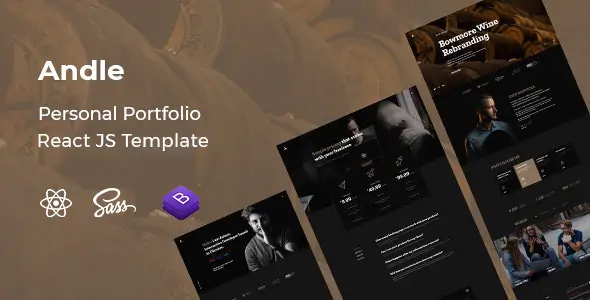 【Andle 1.1】响应式个人作品集React JS网站模板