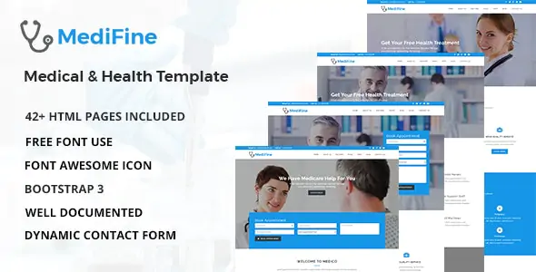 【looMediFine 1.1】BootStrap 5健康和医疗保健网站HTML5 模板