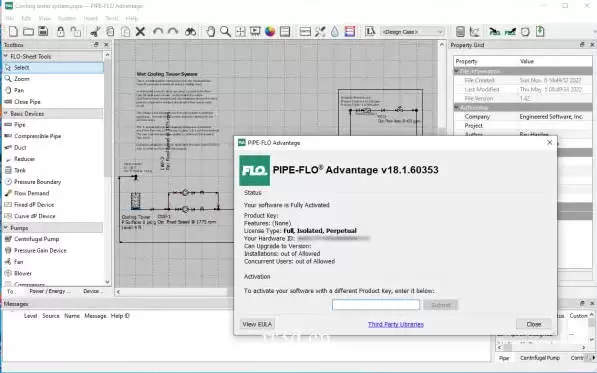 管道系统分析软件PIPE-FLO Advatage激活版V18.1