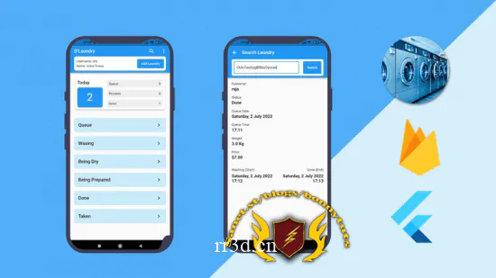 2022.7月Flutter & Firebase洗衣服务管理系统APP开发视频教程