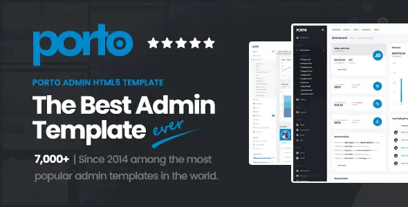 【Porto Admin 4.0.0】响应式Web应用APP管理后台仪表盘HTML5模板