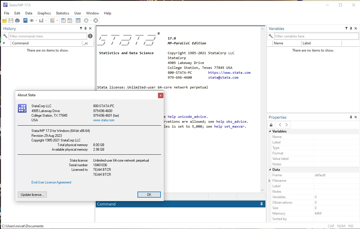 数据分析软件StataCorp Stata 17激活版(rev.29092023)