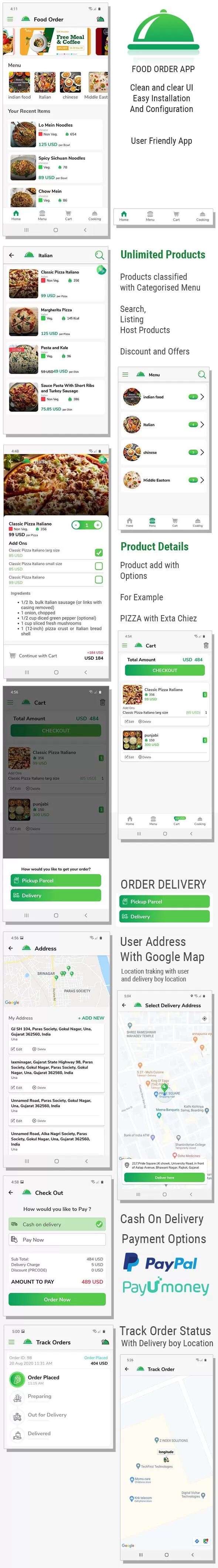 【Food Order App v1.0】支持单店和多分店的餐厅快餐店订餐系统APP源码（Flutter+Android原生）