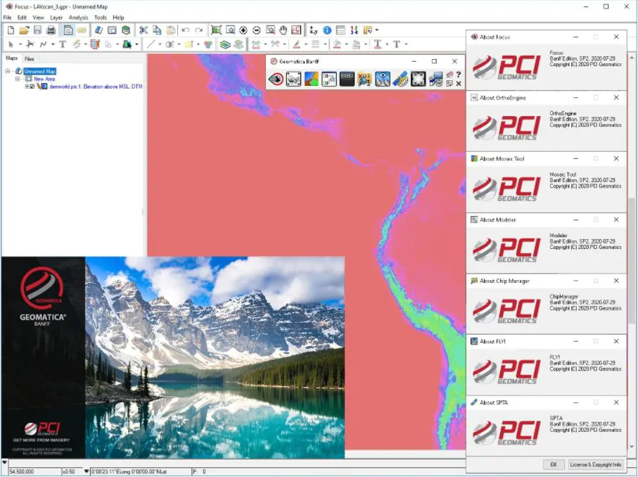 遥感和摄影测量软件PCI Geomatica Banff激活版V2020 SP2