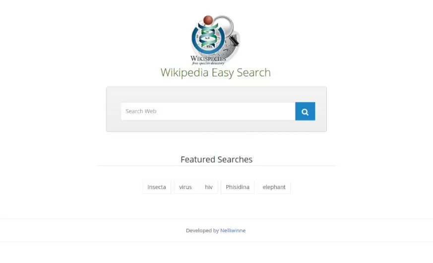 Wikispecies基于Wikipedia API维基百科搜索系统PHP源码V1.0