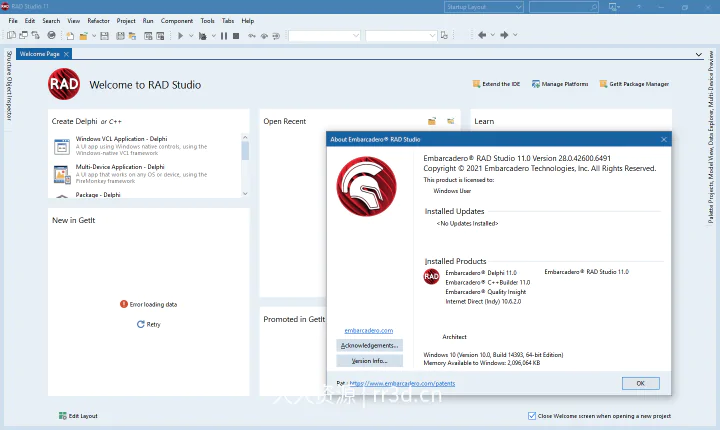 Embarcadero RAD Studio激活版V11.3 Alexandria架构 28.0.48361.3236