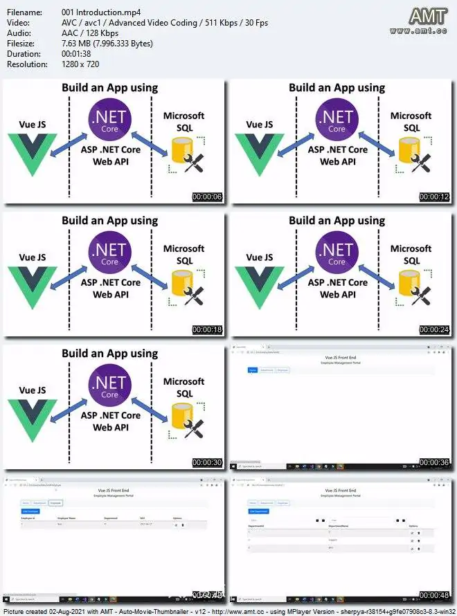 Vue JS and .NET Core Web API 全栈开发从入门到精通视频教程