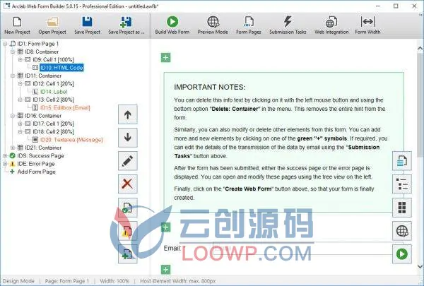 可视化网页表单制作工具Arclab Web Form Builder 5.5.0带注册机注册码激活补丁