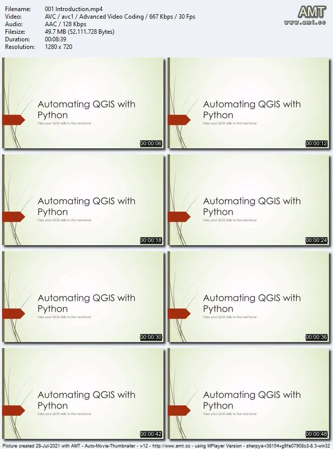 Python脚本和PyQGIS库自动化QGIS空间数据操纵视频教程Automating QGIS with Python