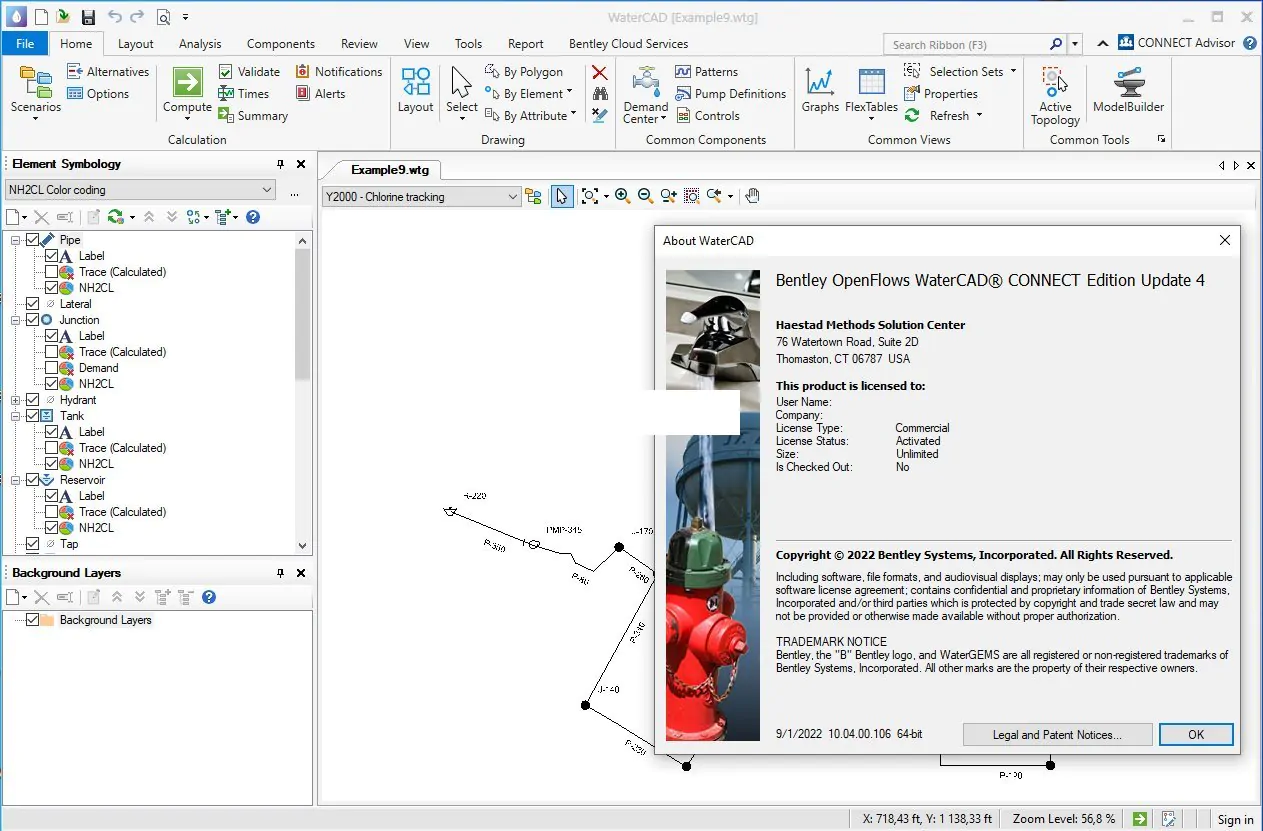 供给水系统设计软件 OpenFlows WaterCAD CE激活版 V10.4.0.108