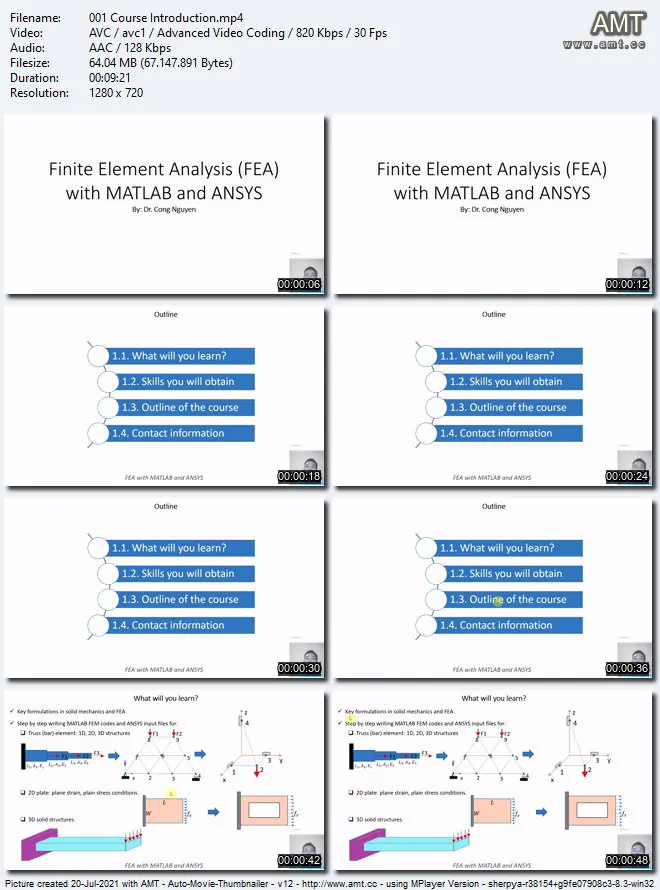 用MATLAB 和 ANSYS 进行有限元分析视频教程