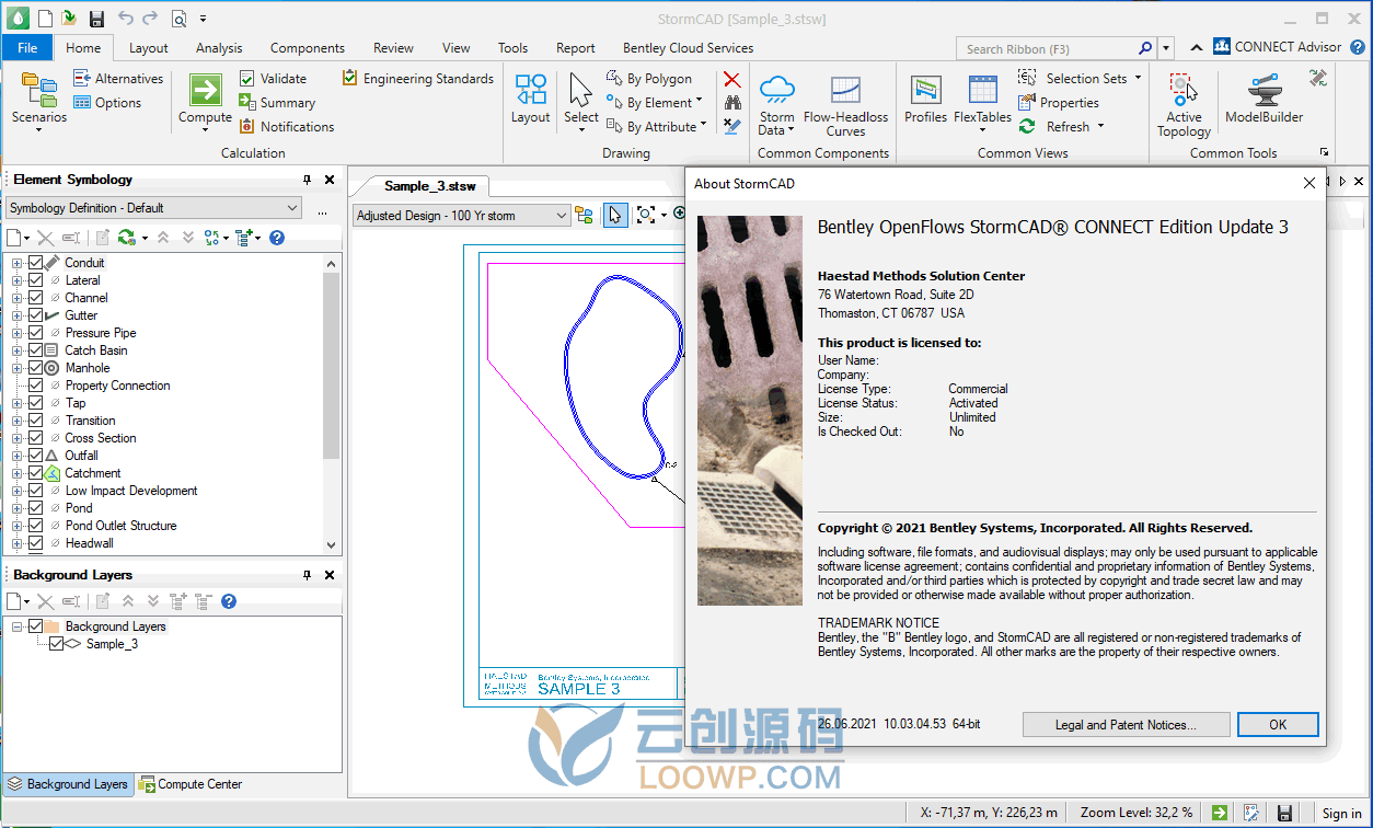 雨污管网设计分析软件OpenFlows StormCAD CE激活版V10.4.0.158