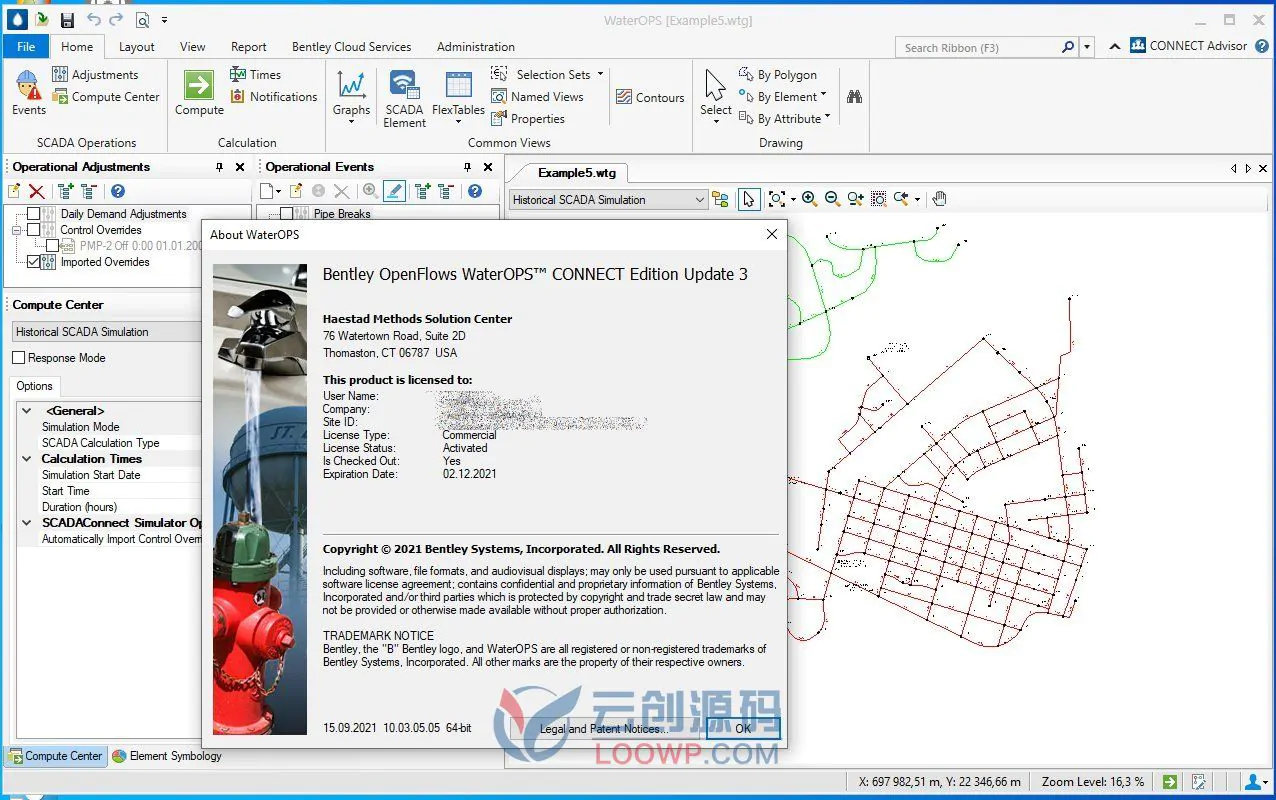 实时供水网络运维和预测软件OpenFlows WaterOPS v10.03.05.05 CONNECT Edition