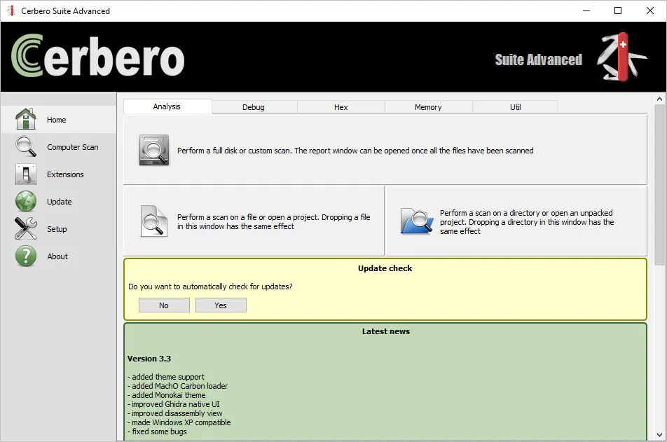 恶意软件分类和文件分析工具Cerbero Suite Advanced 4.6.0