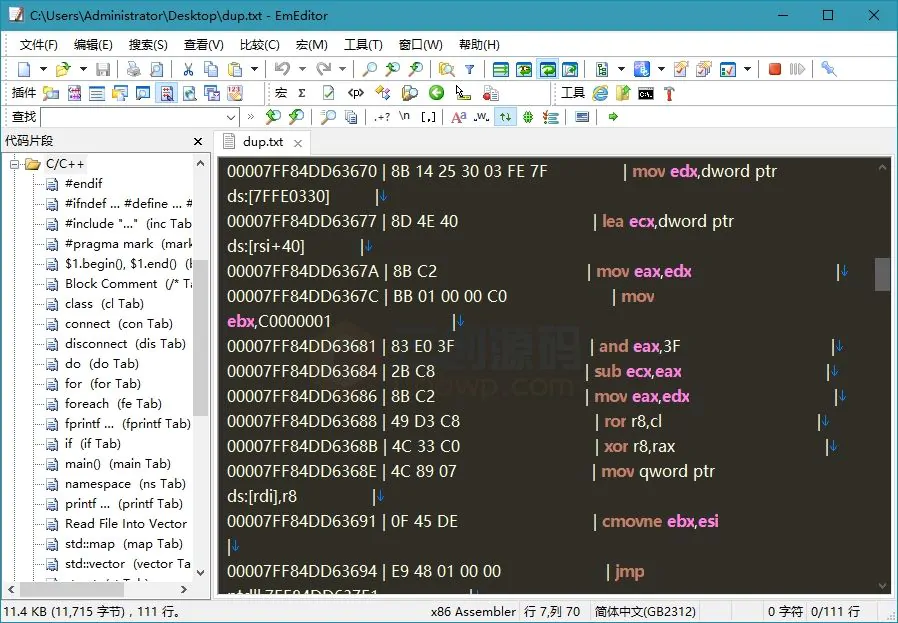 大文件文本编辑器EmEditor Pro中文激活版V22.1.1 含注册机